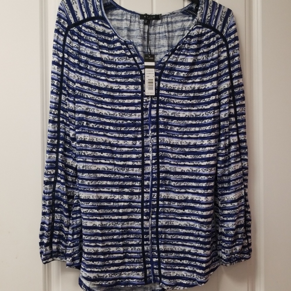 Blue striped top